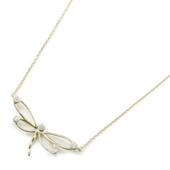 Tiffany Dragonfly Necklace Yellow Gold Diamond - Picture 1 of 6